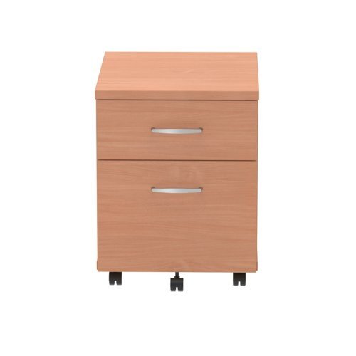 Impulse 2 Drawer Mobile Pedestal Beech