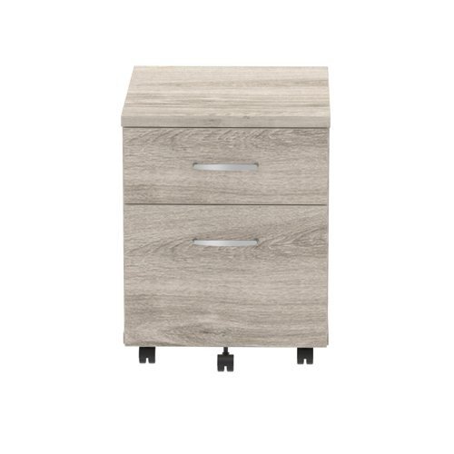 Impulse 2 Drawer Mobile Pedestal Grey Oak
