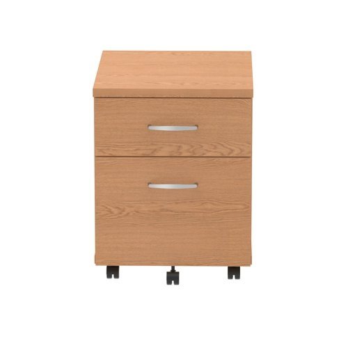 Impulse 2 Drawer Mobile Pedestal Oak