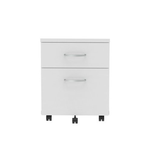 Impulse 2 Drawer Mobile Pedestal White