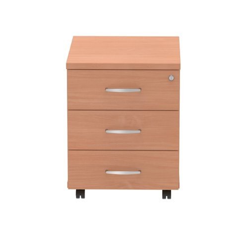 Impulse 3 Drawer Mobile Pedestal Beech