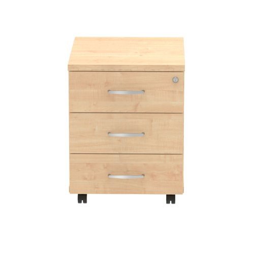 Impulse 3 Drawer Mobile Pedestal Maple