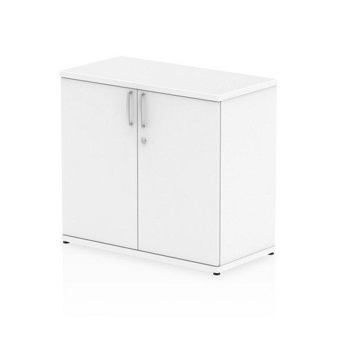 Impulse 600mm Deep Desk High Cupboard White