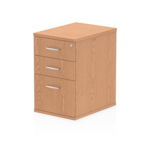 Impulse 600mm Deep Desk High Pedestal Oak