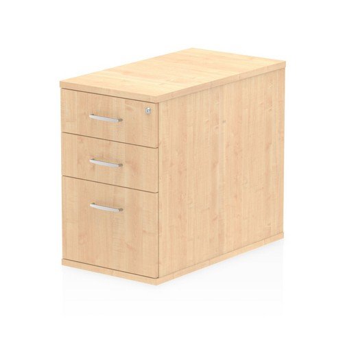 Impulse 800mm Deep Desk High Pedestal Maple