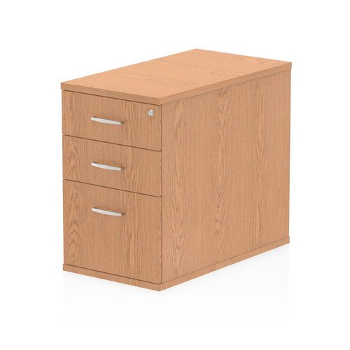 Impulse 800mm Deep Desk High Pedestal Oak