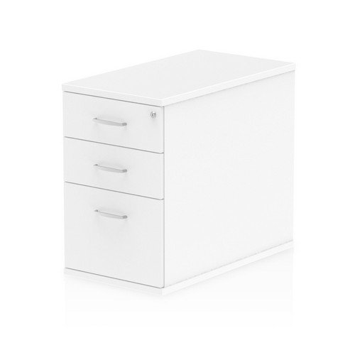 Impulse 800mm Deep Desk High Pedestal White