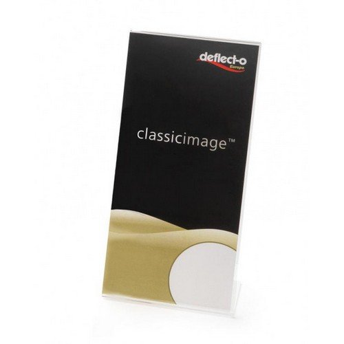 DeflectoÂ® 1/3 A4 Portrait Slanted Sign Holder