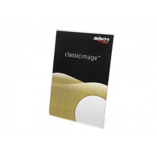 DeflectoÂ® A3 Portrait Slanted Sign Holder Clear