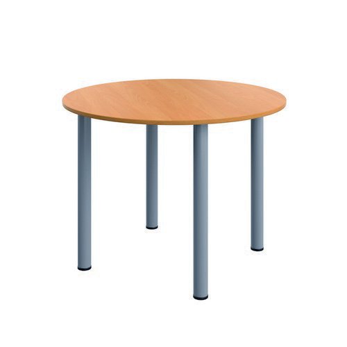 Serrion Connect Pole Leg Round Table 1000X1000X730 Beech/Ilv