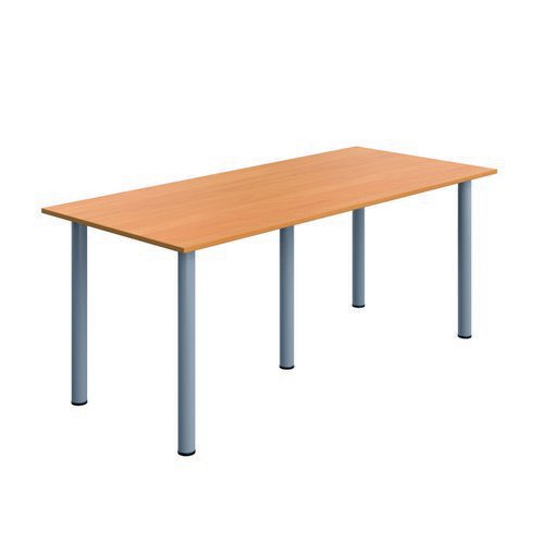 Serrion Connect Pole Leg Rect Tbl 1800X800 Bch/Sv