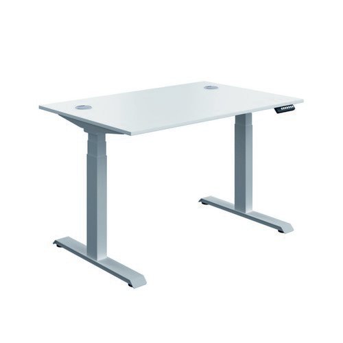 Serrion Connect Dual Motor Sit Stand White/Silver