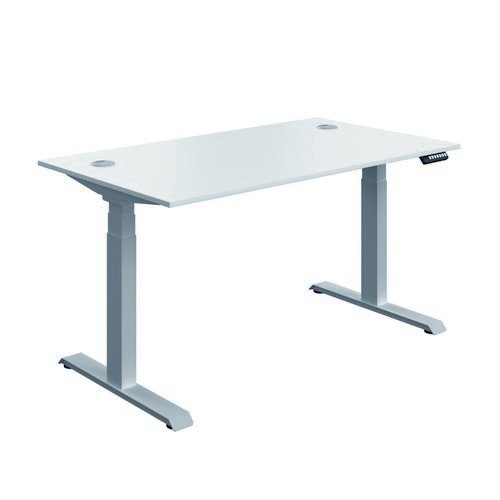 Serrion Connect Dual Motor Sit Stand White/Silver