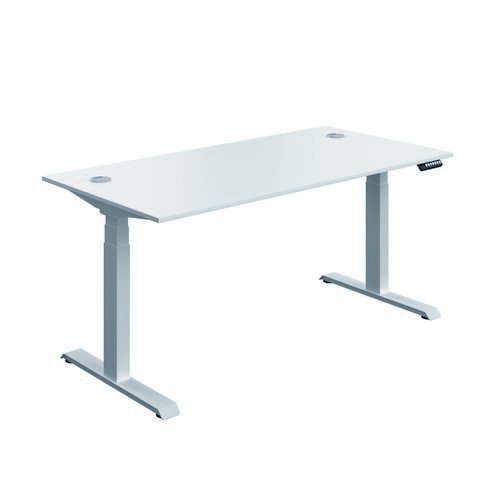 Serrion Connect Dual Motor Sit Stand White/Silver