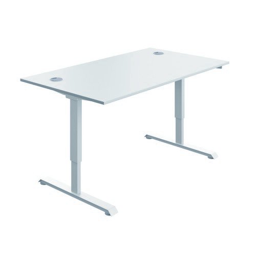 Serrion Connect Single Motor Sit Stand White/White