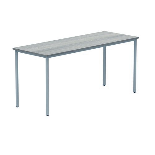 Rectangular Multi-Use Table 1600X600 Grey Oak/Silver