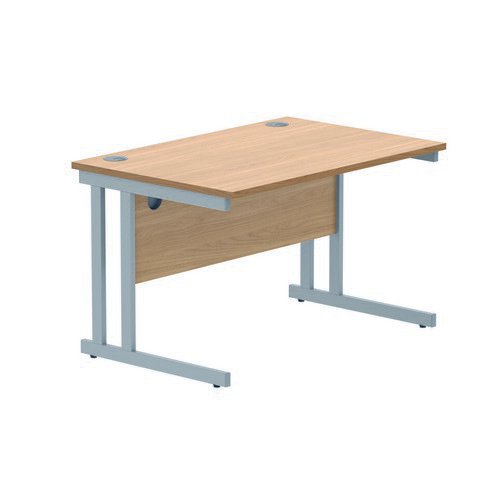 Rectangular Double Upright 1200X800 Beech/Silver