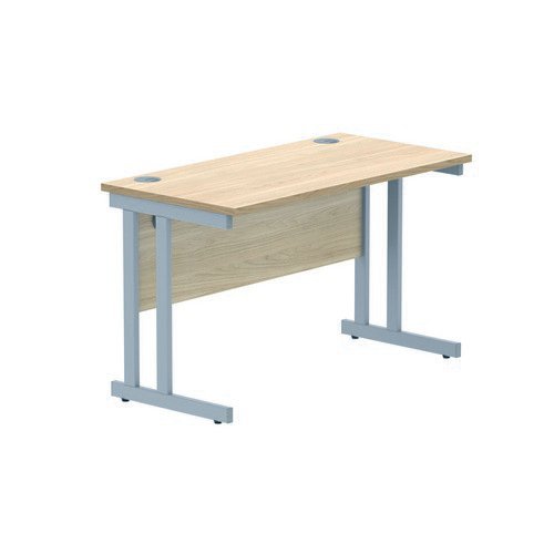 Rectangular Double Upright 1200X600 Oak/Silver