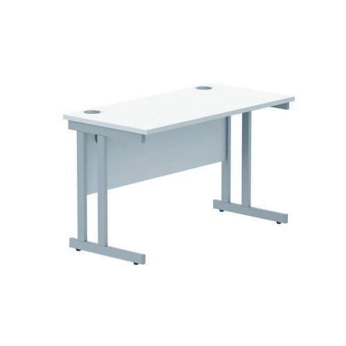 Rectangular Double Upright 1200X600 White/Silver