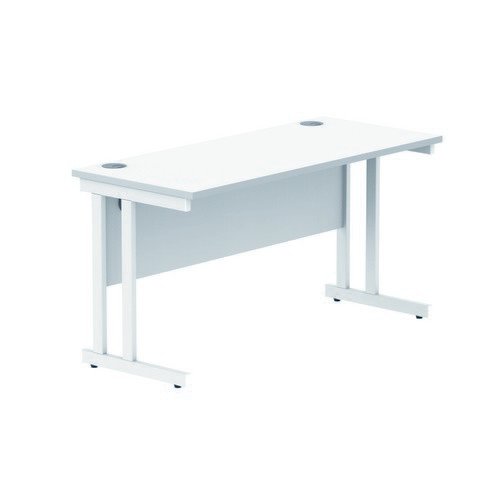 Rectangular Double Upright 1400X600 White/White