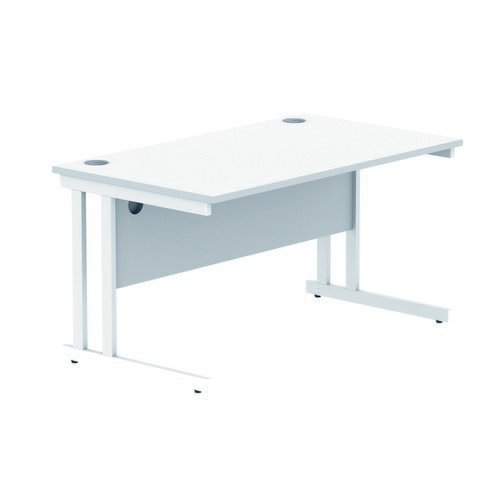 Rectangular Double Upright 1400X800 White/White