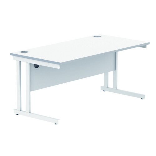 Rectangular Double Upright 1600X800 White/White
