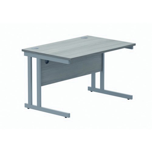 Rectangular Double Upright 1200X800 Grey Oak/Silver