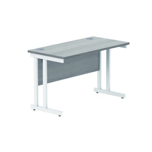 Rectangular Double Upright 1200X600 Grey Oak/White