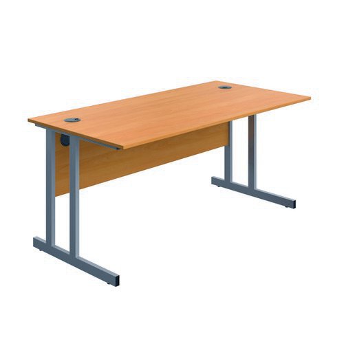 Serrion Connect Twu Desk Beech/Silver