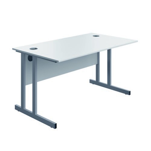 Serrion Connect Twu Desk 1400X730 White/Silver