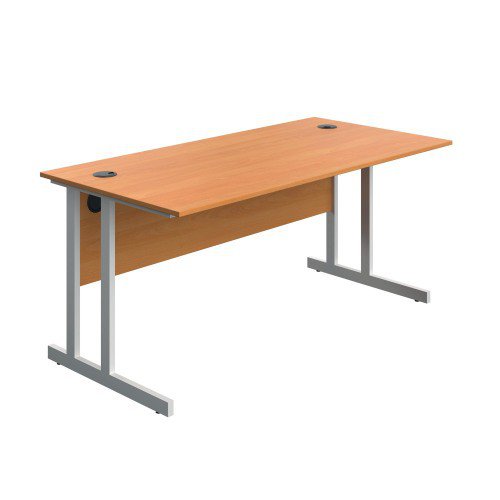 Serrion Connect Twu Desk 1600X730 Beech/White