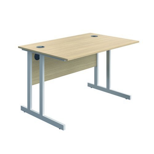 Serrion Connect Twu Desk 1200X730 Oak/White