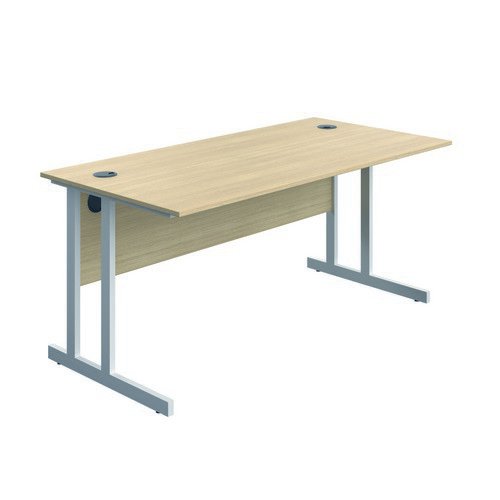 Serrion Connect Twu Desk 1600X730 Oak/White