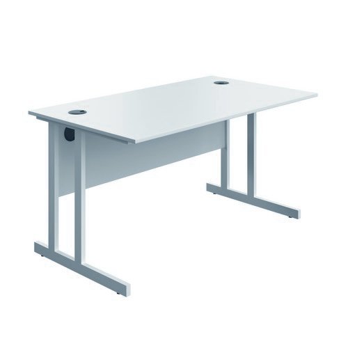 Serrion Connect Twu Desk 1400X730 White/White