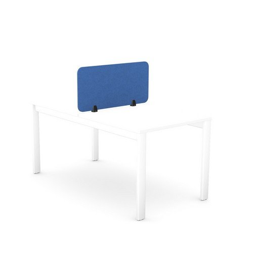 PET Desk Mounted Acoustic Screen Straight Top 790x400 Blue