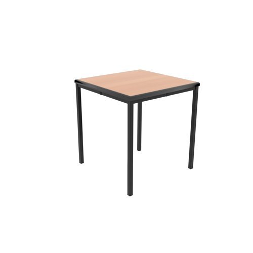 Titan T-Table 600x600x640mm Flat Pack Beech/Black KF882432