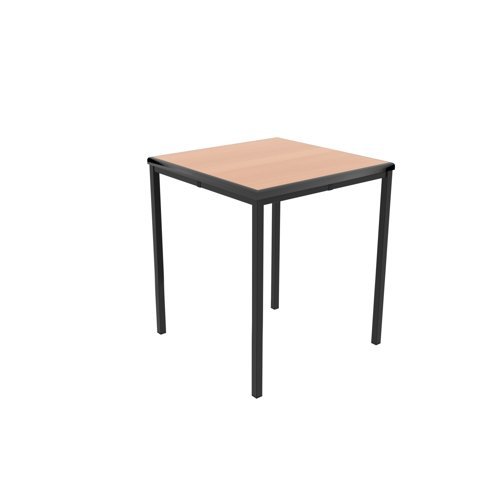 Titan T-Table 600x600x710mm Flat Pack Beech/Black KF882434