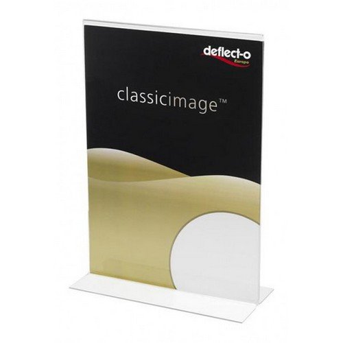 Deflecto A3 Portrait Stand Up Literature Display Sign Holder Crystal Clear - 48001