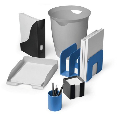 Durable ECO Recycled Plastic Pen Pot Pencil Holder Desk Tidy Organizer - Blue