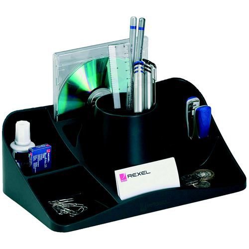 Rexel Agenda2 Desk Tidy 286x153x92mm Charcoal