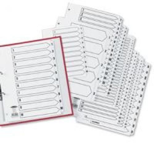 Concord Classic Index Mylar-Reinforced Punched 4 Holes 1-15 A4 White