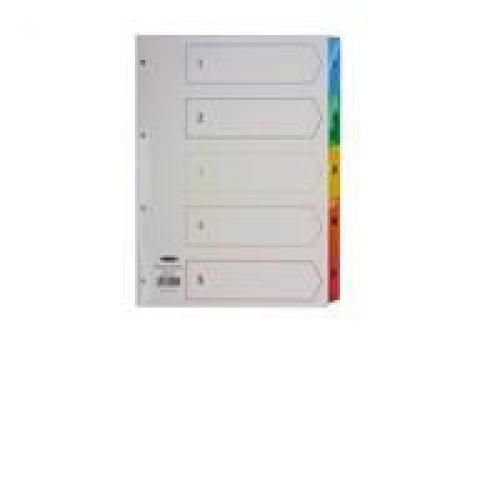 Concord Multicoloured A-Z 20 Part Index Mylar Tabs A4 Coloured Printed File Dividers DV9183