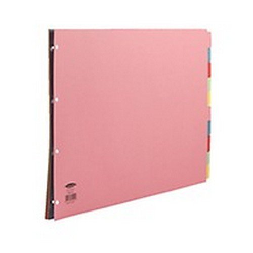 Elba A3 MultiColoured Card 10 Part Dividers