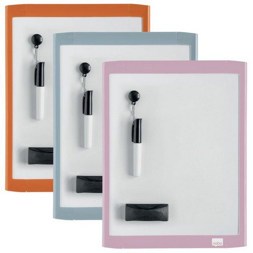 Nobo Mini Magnetic Whiteboard with Coloured Frame 216x280mm 1915625
