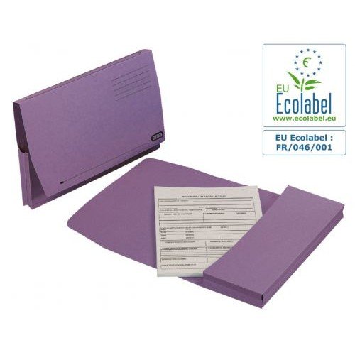 Elba Document Wallet Full Flap Foolscap Purple (Pack of 50) 100090253