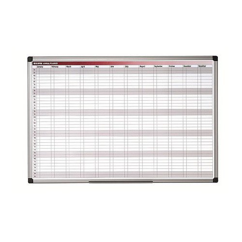 Bi Silque All Purpose Planner Gridded 1200 X 900 New Generation Frame Magnetic Dry Wipe Board