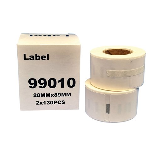 Dymo Compatible 99010 Std Address Label 89mm x 28mm 130/roll Pack 2