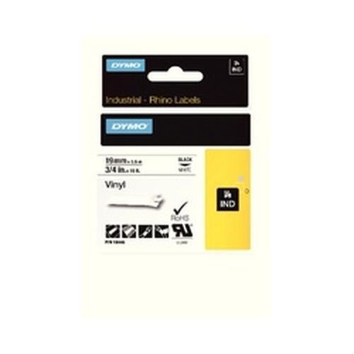 Dymo Rhino 19mm Vinyl Black On White