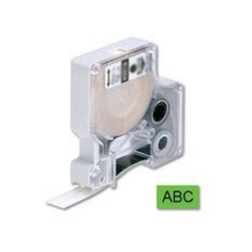 Dymo D1 Labelmaker Tape 7mx12mm Black on Green