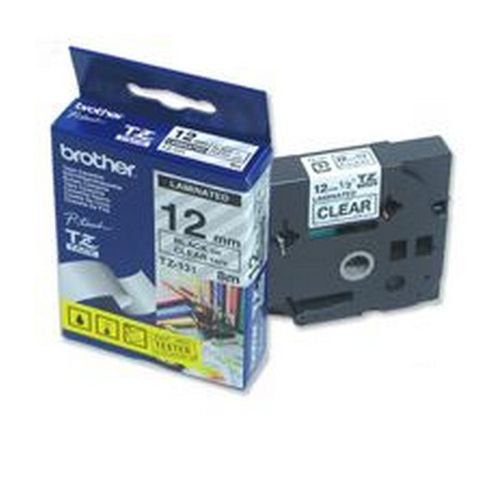 Brother PTouch Tape TZ131 12mm Black/Clear Label Tapes DY9725